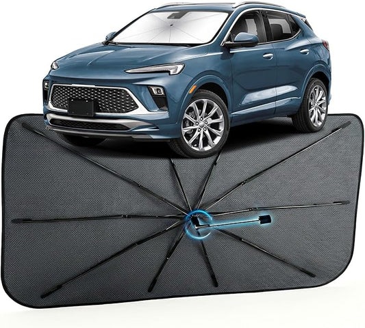 Car Windshield Sun Shade for Buick Encore/Encore GX 2013-2026 –[Reflective Coated Fabric] Sunshade Umbrella for Front Window, Car Shades Sun Visor Keep Car Cool and Protects Interior, 1:1 Exact Fit