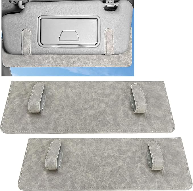 2 PCS Sun Visor Extender for Car, Anti-Glare Sunvisor Extension Shade Attachment for Safe Driving, Clip-On Sun Blocker Sunshade Extender Protect Driver Passenger from UV Rays (Spot Gray)