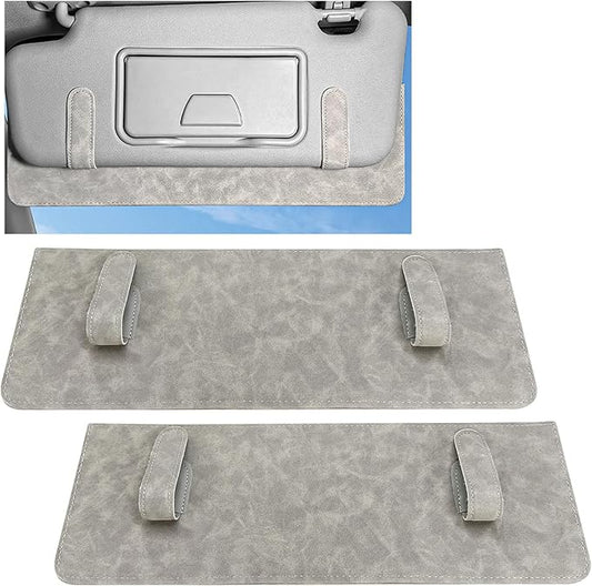 2 PCS Sun Visor Extender for Car, Anti-Glare Sunvisor Extension Shade Attachment for Safe Driving, Clip-On Sun Blocker Sunshade Extender Protect Driver Passenger from UV Rays (Spot Gray)