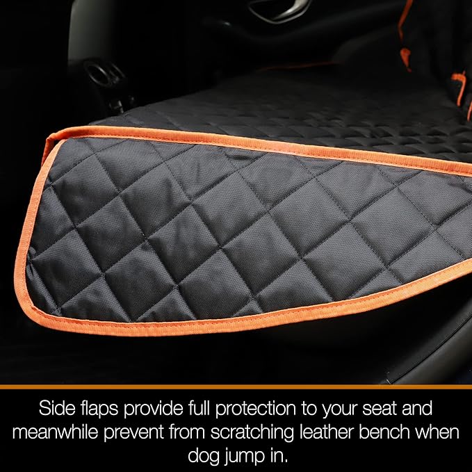 iBuddy Dog Car Seat Cover for Back Seat of Trucks Ford F150/F250/Chevrolet Silverado/GMC/Ram 1500 Waterproof Truck Back Seat Cover for Kids Without Smell Heavy Duty and Nonslip Bench Seat Protector