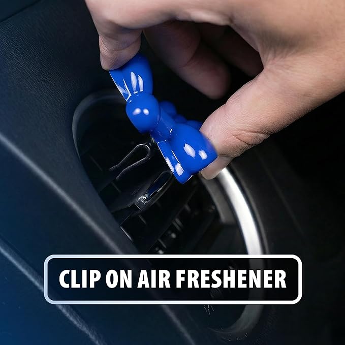 Little Pup 96603-6PK Ocean Splash Scent, Car Air Freshener, Clips to A/C Air Vent, Alcohol-Free Fragrance Oil, Non-Hazardous and Non-Toxic Plastic, Set of 6