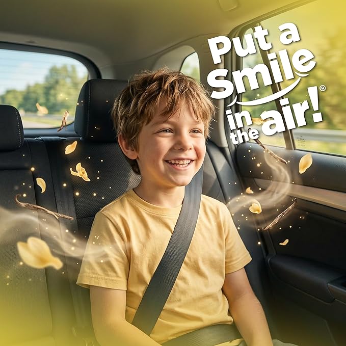 Little Pup 96602-6PK Vanilla Scent, Car Air Freshener, Clips to A/C Air Vent, Alcohol-Free Fragrance Oil, Non-Hazardous and Non-Toxic Plastic, Set of 6