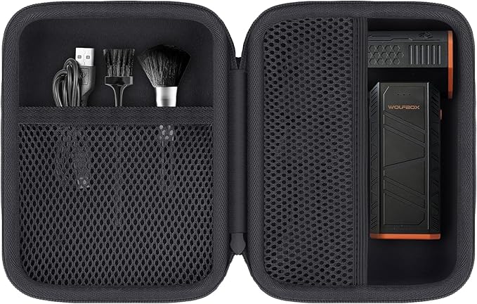 khanka Case for WOLFBOX MF100 /MF50/MF60 /MF70 Electric Air Duster,Hard Storage Bag Compatible with Wolfbox MF100 MF60 Compressed Air Duster and Accessories,Case Only (Black)