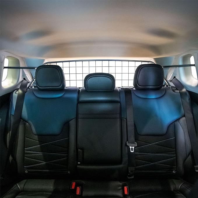 TRAVALL Compatible with Jeep Compass (2020+) Dog Car Barrier Guard Custom Fit Accessory Heavy Duty Steel Mesh Trunk Divider Safety Travel Premium Luggage Cargo Barrier Backseat Protection