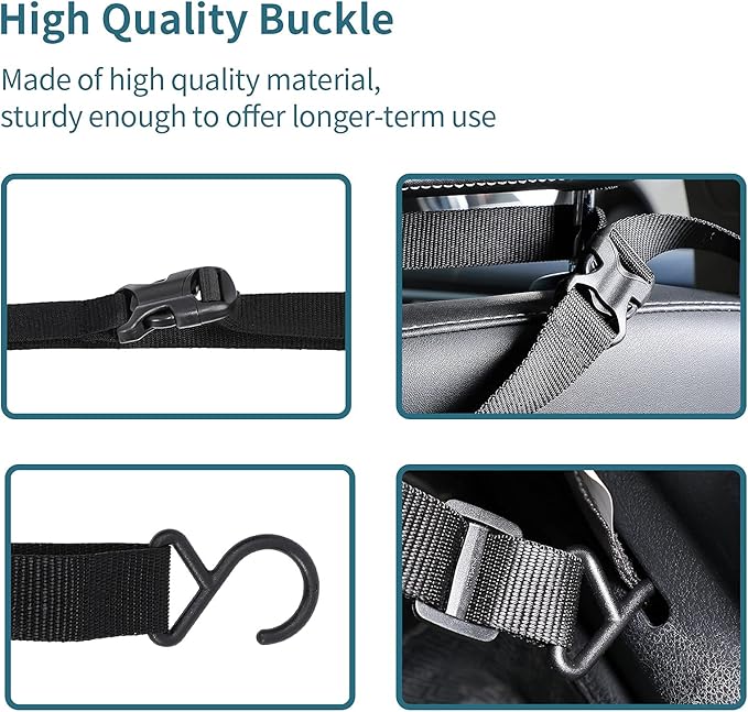 Petsfit Dog Car Barrier Vehicle Pet Barrier Backseat Mesh Dog Car Divider Net with Adjusting Rope, Sturdy Hook and 3 Storage Pockets Suitable for SUV Pickup Cars