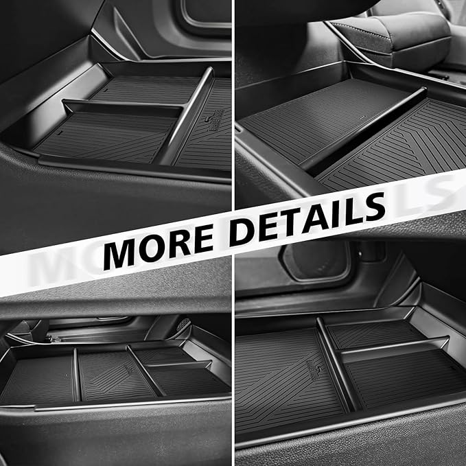 BestEvMod 2PCS Center Console Organizers Compatible with Honda Prologue 2026 2025 2024 Accessories Storage Tray Easy to Install and Clean Anti-Slip Front + Lower Console Tray