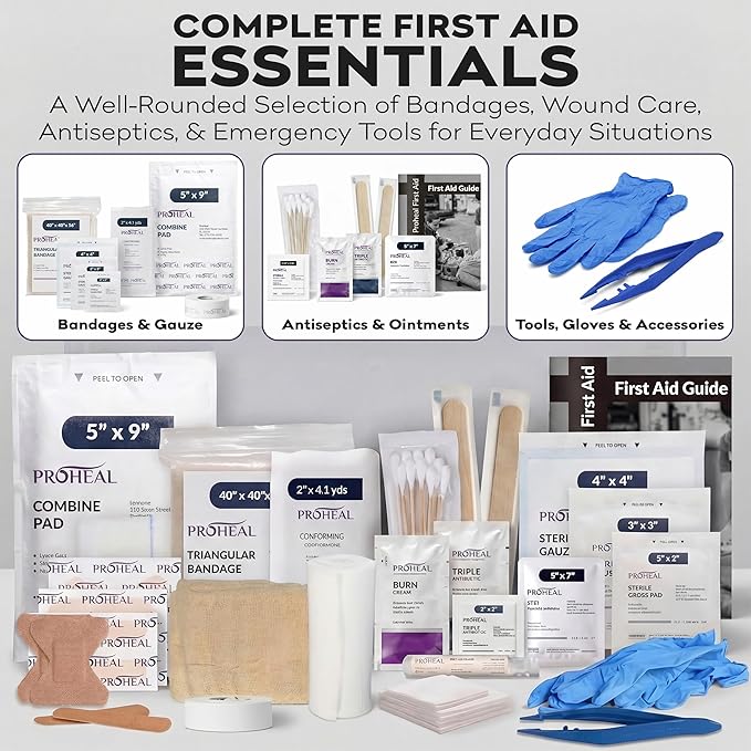 100 Person OSHA Compliant First Aid Kit for Businesses, Vehicles, Trucks, Construction Site - Type III, ANSI Class A Emergency Kit - 364 Piece Essential First Aid Supplies