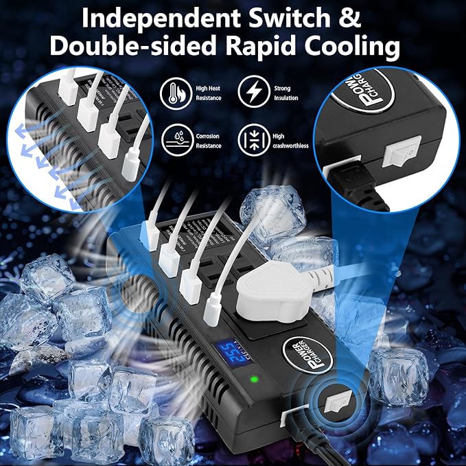 Car Power Inverter 120W DC 12V 24V to AC 110V Car Charger Adapter with 3 AC Outlets Dual Cigarette Lighter 4 USB Ports Charger Quick Charging 3.0 for Phones Tablets Laptops Kindle (Black)
