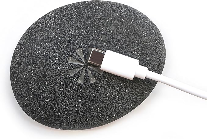 Tech Candy The Holding Stone Magnetic Cord Anchor – Weighted Desk Cable Holder for Charging Cords Universal, USB, Lightning, Magnetic Cable Organizer for Desk, Nightstand, Counter, Car, Home, Office