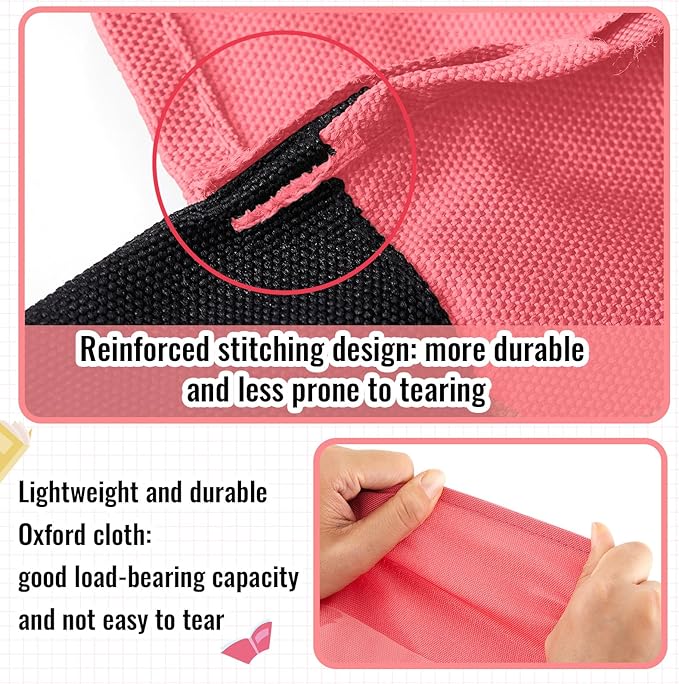 Chair Pockets for Classroom Chairback Pocket Chart 14 x 18 Inch Desk Organizer Pocket Chair Bag for Seat School Classroom(Classic,Pink,16 Pcs)