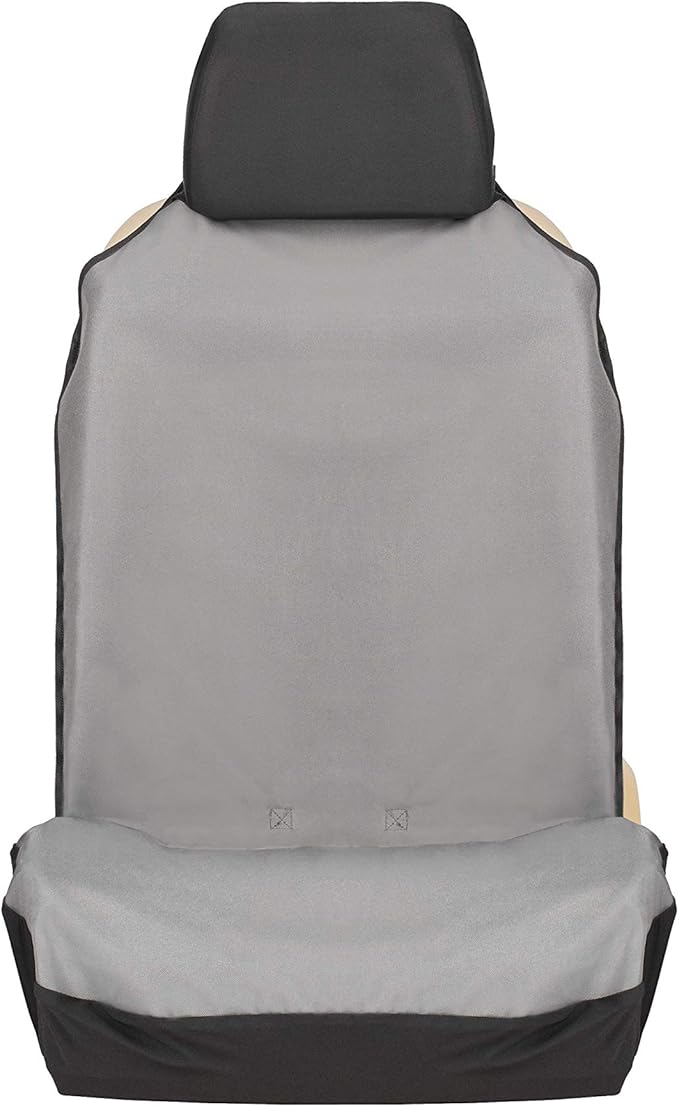 PetSafe Happy Ride Waterproof Bucket Seat Cover for Dogs and Pets - Fits Cars, Trucks and SUVs - Waterproof Area Protection - Grey