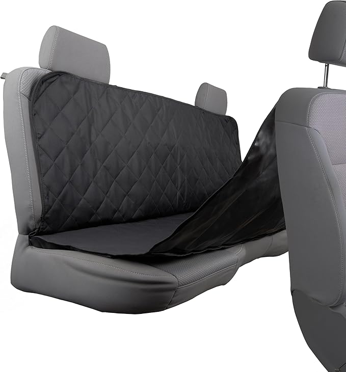 Custom Accessories Quilted Pet Hammock Seat Cover, Car Seat Covers for Pets, Universal-Fit Automotive Seat Covers, Interior Accessories for Car, Truck, SUV, Car Seat Protector - Black