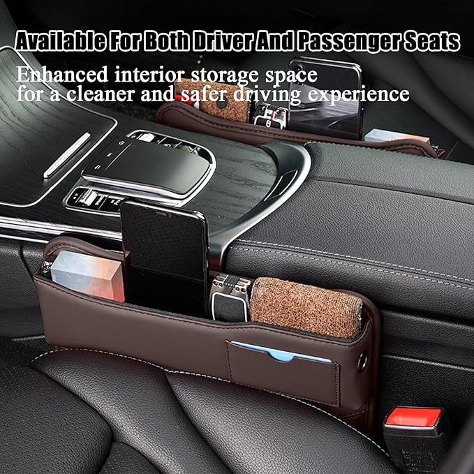 Car Seat Gap Filler Organizer for BMW 2 Series Serie F22 F23 F45 F46 F87 F44 F74 F78 G42 Car Side Seat Storage Box Multifunction Car Interior Storage Organizer,Red