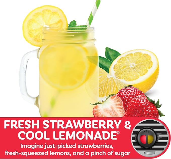 Refresh Your Car! Fresh Strawberry/Cool Lemonade Scent Mini Diffusers, 2 Count