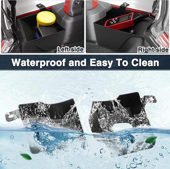 Rear Cargo Side Trunk Storage Box Tray Fit for Jeep Wrangler JL JLU 4XE 2024 2025 2026 Trunk Storage Tray Organizers Cargo Organizer 4 Doors Black 2PCS