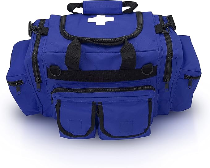 ASA TECHMED First Aid Responder EMS Emergency Medical Trauma Bag Deluxe, Blue