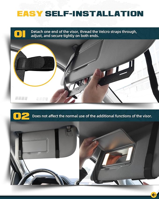 Trumgeta 7"x13" Universal Sun Visor Organizer Rigid MOLLE Panel for Vehicle Car SUV Trucks Tactical Gears Interior Accessories