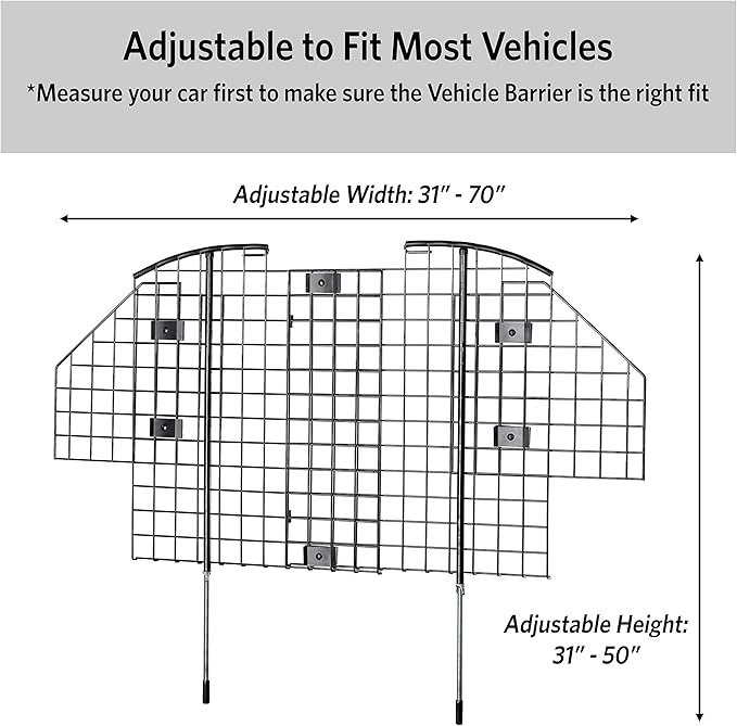 MidWest Homes for Pets Pet Barrier Wire Mesh Car Barrier