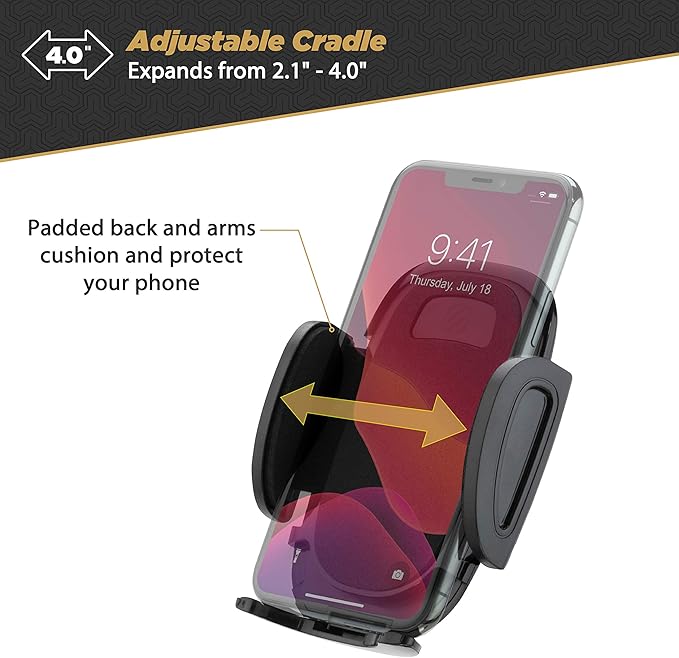 Scosche SUHV-2PKXCES0 2-Pack Select Vent Mount Phone Holder Cradle for Car or Truck - Universal Hands-Free Mount for Car Dashboard Air Vents - Vehicle Cell Phone Holder for iPhone or Android (2 Pack)