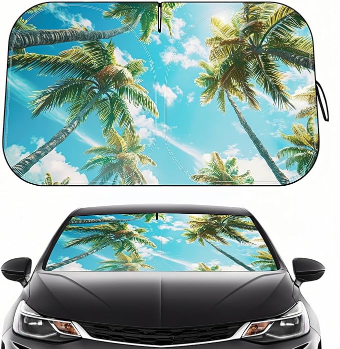 Windshield Sun Shade - Car Windshield Sun Shade for UV Protection Heat Reduction 2026 Sun Visor for Car Interior (57"x31")