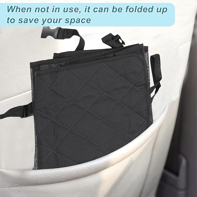 Dog Car Net Barrier, Pet Barrier with Adjustable Rope, Universal for Cars, SUVs, Easy Install, for Safe Driving with Children Pets, Black