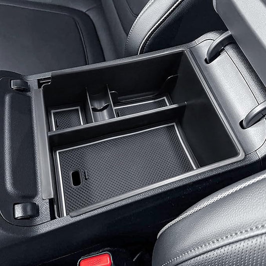 TACORBO Center Console Organizer Compatible with Hyundai 2022-2024 Tucson Plug-in Hybrid/Hybrid all Trims and Tucson Gas Limited and Santa Cruz 2022-2025 Accessories, Armrest Insert Tray, White
