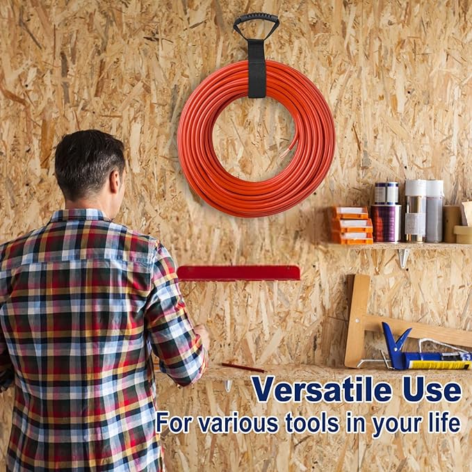 8 Pack One Hand Operation Adjustable Extension Cord Organizer Holder, Hose Rope Storage Straps Wrap for RV Shed Workshop Garage Organization, Gadgets Tools Gifts for Dad Men