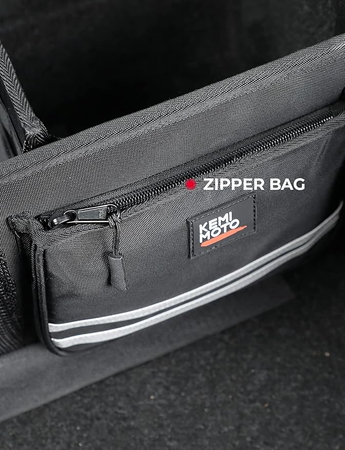 KEMIMOTO Organizer for Tour Pack Storage bag with Mesh Pocket and Dividers Compatible With Touring CVO Road Glide Ultra Limited Tri Glide 2014-2025