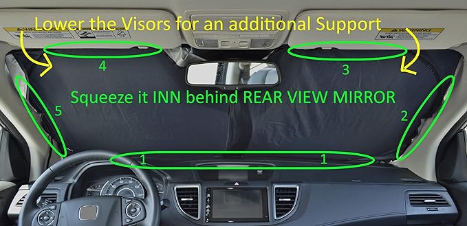 Sunshades Window Sunshade for car Sun Shade Windshield car Windshield Sun Shade Shades for Front Automotive Windows Sun Visor (XL)
