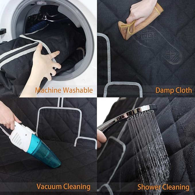 petalage Dog Car Seat Cover Waterproof 56” x 50“ for for Trucks Cars & SUVs Back Seat Heavy-Duty Nonslip Pet Car Seat Cover Protector