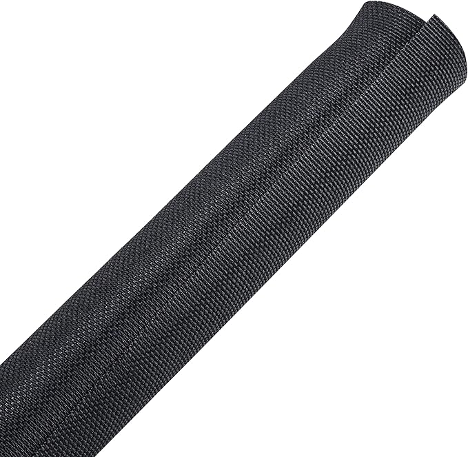 Automotive Wire Sheathing Split Wire Loom Braided Mesh Woven Cable Sleeve for Wires/Cable Cord Protector (1" - 16 Feet)