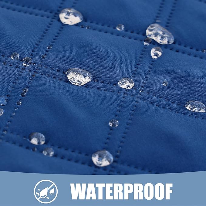 Smiry Waterproof Dog Bed Cover Pet Blanket, Soft Washable Dog Blanket for Furniture Bed Couch Sofa Reversible, Checkered (40"x70", Navy/Blue)