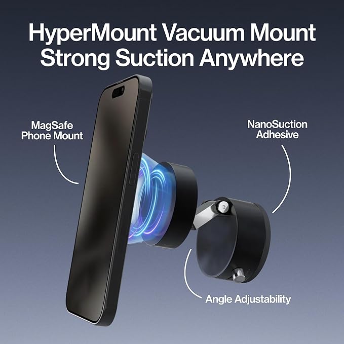 Statik HyperMount (Gen 2) Phone Mount, Magnetic Phone Holder, MagSafe Car Mount for Phone Works on Smooth & Lightly Textured Surfaces, iPhone, Samsung, and Android Compatible