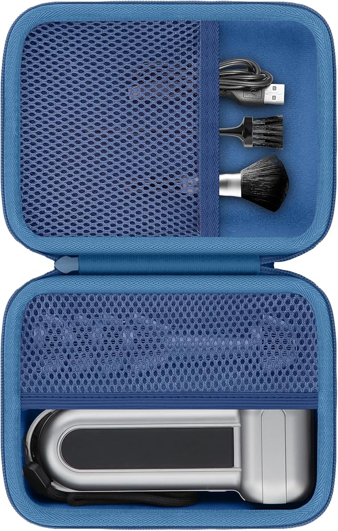 khanka Case for WOLFBOX MF100 Electric Air Duster,Hard Storage Compatible with Wolfbox MF100 MF50 Compressed Air Duster and Accessories,Case Only（Blue）