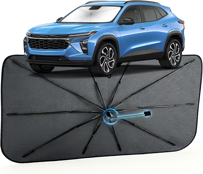 Car Windshield Sun Shade for Chevrolet Trax 2013-2026 –[Reflective Coated Fabric] Sunshade Umbrella for Front Window, Car Shades Sun Visor Keep Car Cool and Protects Interior, 1:1 Exact Fit