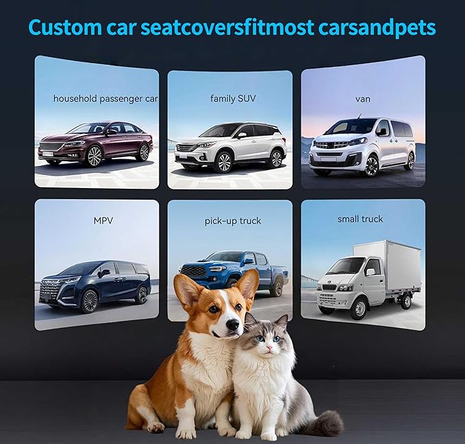 Dog Car Seat Cover for Pets - 100% Waterproof 600D Oxford Heavy Duty Hammock Style Scratch Proof Non Slip Back Seat Protector with Side Flaps, Fits Cars Trucks SUVs, Black