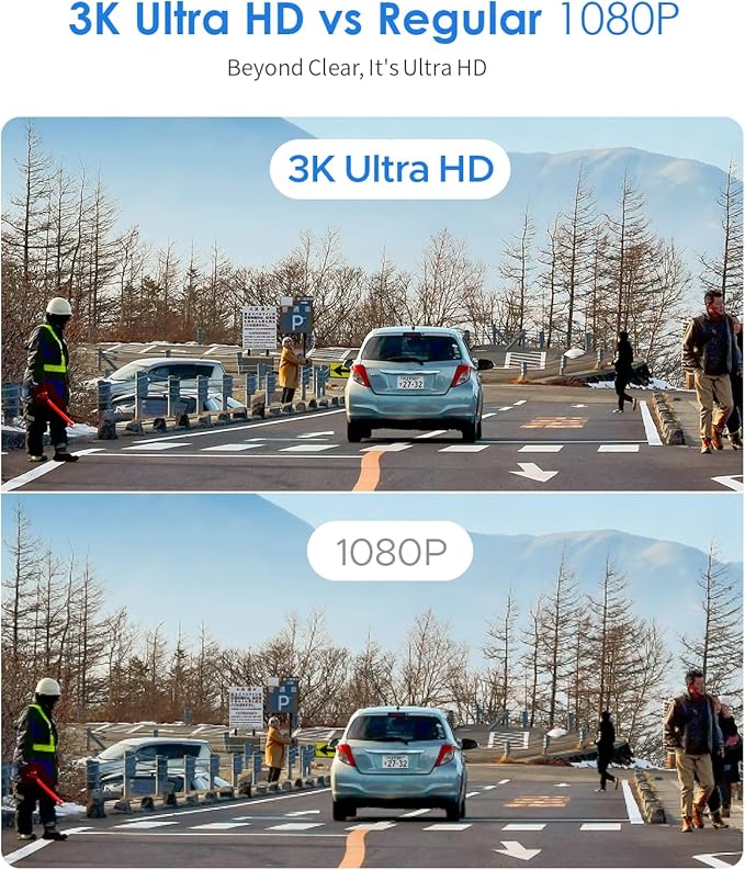 KAWA Dash Cam 2K, WiFi Dash Camera for Cars 1440P with Hand-Free Voice Control, Night Vision, Mini Hidden Dashcam Front, Emergency Lock, Loop Recording, 24-Hour Parking Monitor, APP, Support 256GB Max