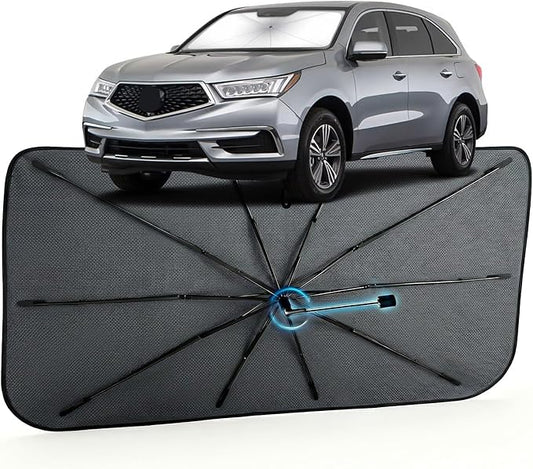 Car Windshield Sun Shade for Acura MDX 2014-2020 –[Reflective Coated Fabric] Sunshade Umbrella for Front Window, Car Shades Sun Visor Keep Car Cool and Protects Interior, 1:1 Exact Fit