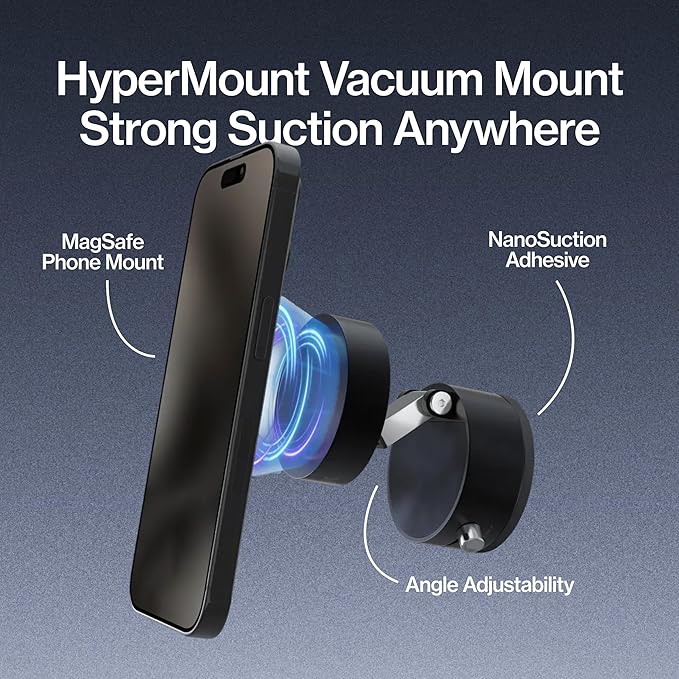 Statik HyperMount (Gen 2) Phone Mount, Magnetic Phone Holder, MagSafe Car Mount for Phone Works on Smooth & Lightly Textured Surfaces, iPhone, Samsung, and Android Compatible, 5 Pack