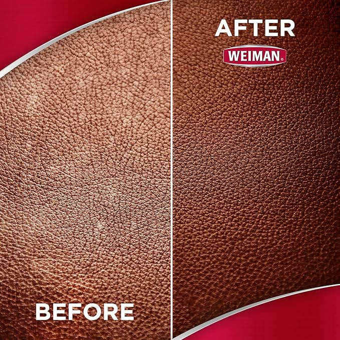 Weiman Leather Cleaner Wipes - Clean Condition UV Protection Help Prevent Cracking or Fading of Furniture, Car Interior, Couch, and Shoes, 4 Pack