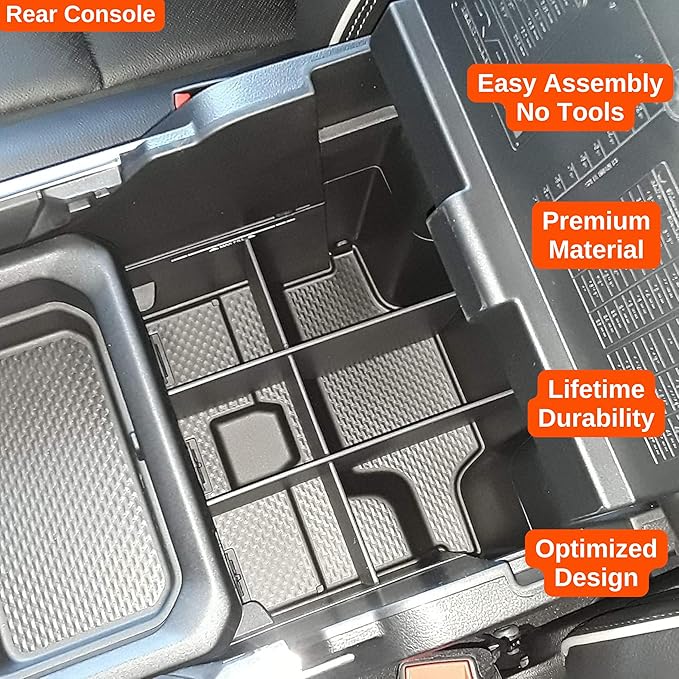 Vehicle OCD - Lower Center Console Organizer for RAM 1500/2500/3500 (2019-2026) (Longhorn and Limited models ONLY) - Made in USA - SLX162