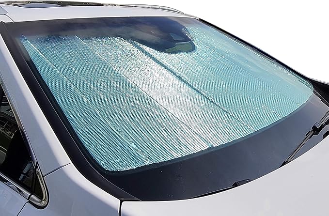 Autotech Park Foldable Sunshade Compatible with 2016-2023 Toyota Tacoma Pickup Truck, Custom-fit Windshield Sun Shade
