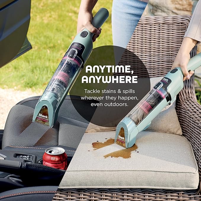 Shark StainForce Cordless Portable Spot, Stain, & Odor Remover System for Carpets, Area Rugs, Upholstery, Stairs, with Storage Caddy, Accessories, and Full-Size Cleaning Solution, HX101 (New)
