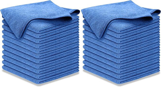 USANOOKS Premium 300GSM Microfiber Cleaning Cloth - 12.5"x12.5" High Performance - 1200 Washes, Ultra Absorbent Microfiber Towels for Cars Undercarriage, Rims & Engine Bay Cleaning - Microfiber Cloth