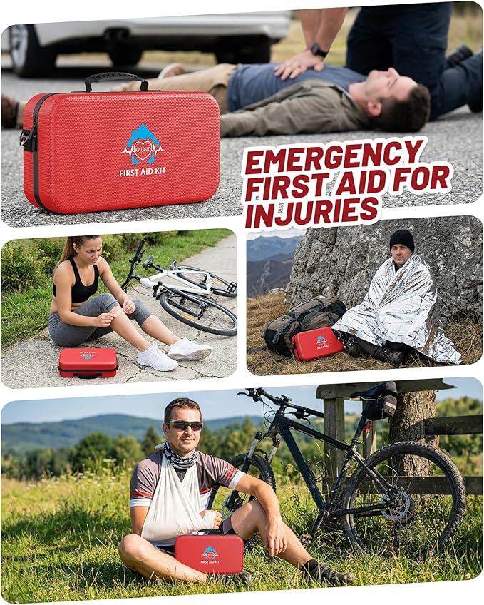 500 Pcs First Aid Kit for Home/Car/Travel/Camping/Businesses, Waterproof Emergency Kit for Hiking, Sports, Truck, Office, Vehicle & Outdoor Emergency Supplies, Well-Organized Home Travel Essentials