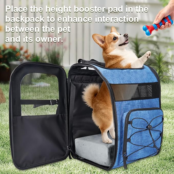 Booster Dog Seat Cushion – Removable Pet Height Booster Pad for Small Dogs, Soft and Breathable Insert for Pet Backpacks, Carriers, or Home Use