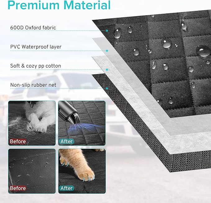 Dog Car Seat Cover Compatible with Lexus NX RX ES is 250 350 350h 450h 500h 300h 200t Back Seat Accessories, Waterproof Pet Bench Backseat Covers with Non-Slip Backing - 2026 New
