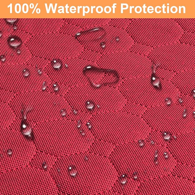 Mancro Dog Car Seat Cover for Back Seat, 2026 Upgraded 600D Heavy Duty Waterproof & Scratch-Resistant Dog Hammock for Car, Back Seat Pet Cover for Dogs with Sedan, Trucks and SUVs, Standard, Red