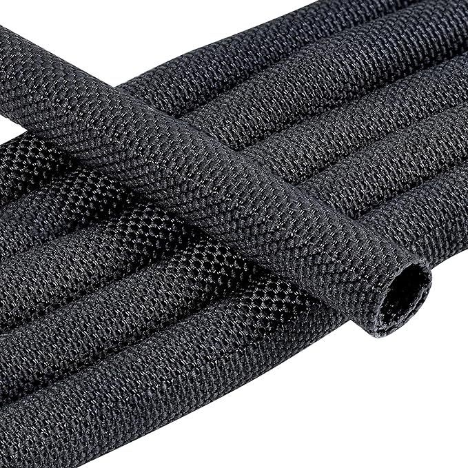 Automotive Wire Sheathing Split Wire Loom Braided Mesh Woven Cable Sleeve for Wires/Cable Cord Protector (5/16" - 18 Feet)