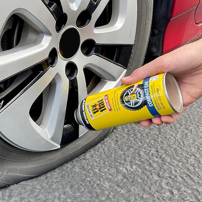 Fix-A-Flat S60410-6PK Aerosol Emergency Flat Tire Repair and Inflator, for Compact Tires, Eco-Friendly Formula, Universal Fit for All Compact Cars, 12 oz. (Pack of 6)